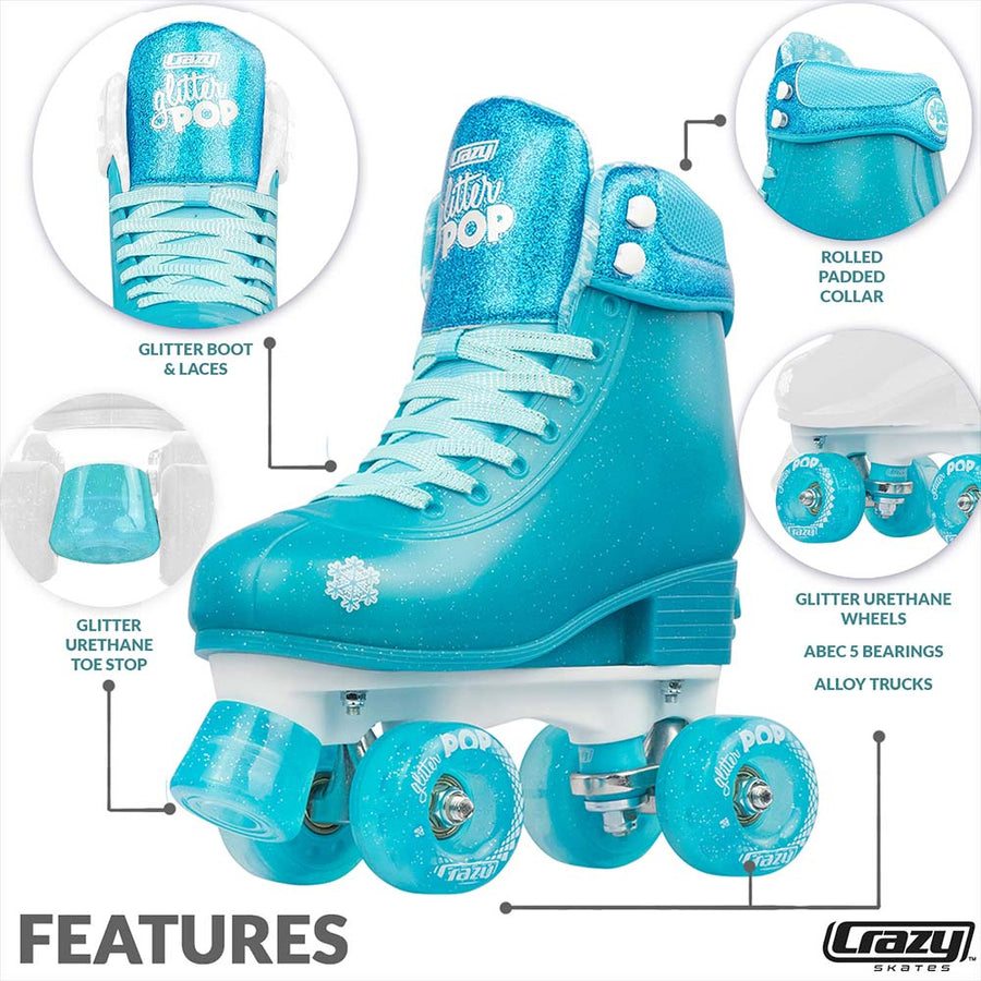 Glitter Pop Size Adjustable Roller Skates